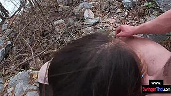 thai teen couple bangs publicly on tropical island paradise