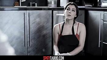 pervy boss ravages italian maid with deep licks and hard rides!