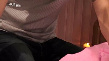 Yuria Hidaka candlelit room blowjob with boyfriend first love