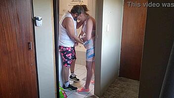 Fucking Neighbor's Cheating Milf Wife Hard In Homemade Gym Session