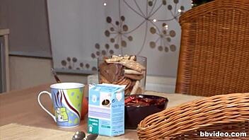 experienced milf housewife gets fucked doggystyle in kitchen pov