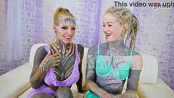 two tattooed teens endure champion atm gapes and facial finish