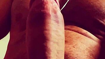 Solo Handjob Heats Up Huge Cock Before Work Arrival