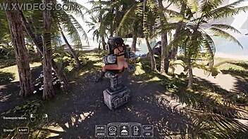 lara croft begs ancient statue to creampie her tight hole in 3d hentai