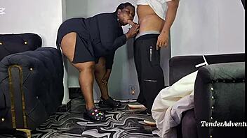 Quick BBC Nut in Juicy Ebony Ass Before Grocery Run