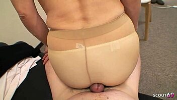 mature japanese granny seduced for creampie in uncensored fuck