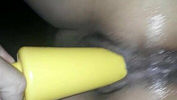 Latina wife squirts hard riding massive dildo orgasm!