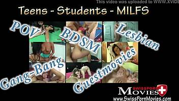 hugetits masseuse licks oiled babe's trimmed pussy seductively