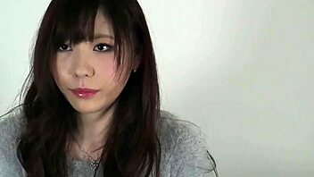 asian model gives sloppy deepthroat blowjob at her audition