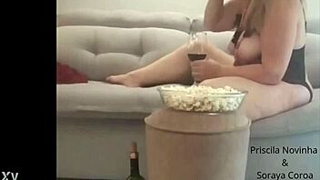 Mom and daughter lingerie rub teases big tits softly?