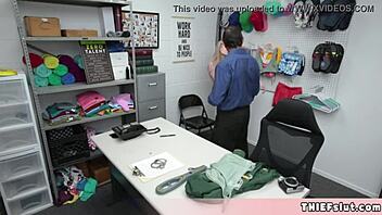 petite blonde teen shoplifter bent over fucked rough by pervy cop