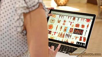 Glam Milf Queening Adorable Babe!