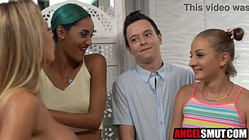 Stepfamily turns into wild orgy with milf deepthroating everyone