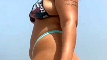 Muscular African Beach Hunk Oils Swollen Young Pussy Lips