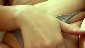 Blonde Bombshell Fingers Her Bushy Pussy Close-Up