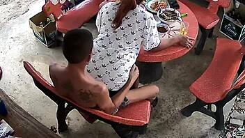 Imagine getting spied on by a friend during rough creampie sex