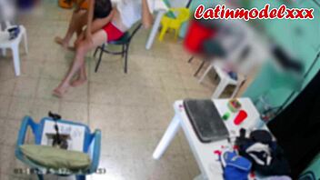 Skinny Latina Backstage Quickie Fucks in Lingerie HD