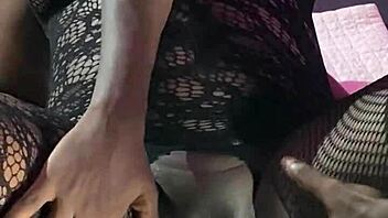 ebony milf squirts nonstop orgasms on huge sex machine vibrator