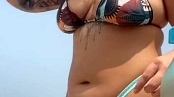 Muscular African Beach Hunk Oils Swollen Young Pussy Lips