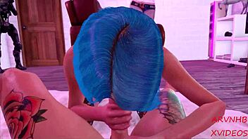 Gwen returns home craving her lover's rough futa cock pounding