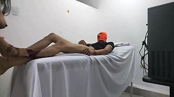 doctor plans massage for latina patient but she turns whore and sets him up for hardcore fuck