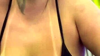 In my building gym neighbors stare at wet pussy hard nipples