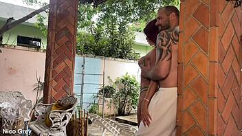 Thrilling Backstage Bikini Shoot with Flexible Latina Gymnast