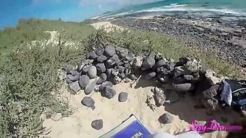 craving sexydeas bent over beach doggystyle pounding