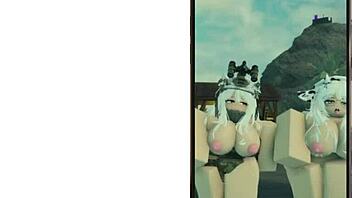 Roblox cute military cowgirl shakes big tits sexy!