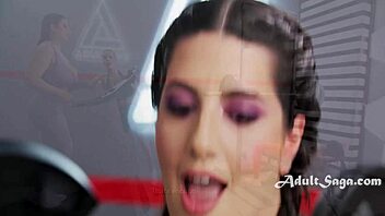 ember snow dominates nicole aria in intense futa gym workout