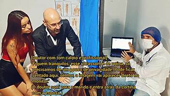 housewife enters ultrasound and leaves knocked up by doctor