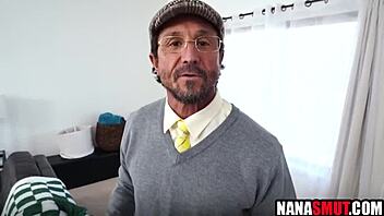 Threesome romp with busty mature lovers