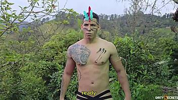 Naive April tricked into wet pussy pounding outdoors