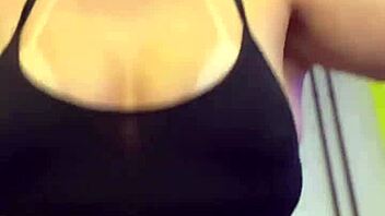 In my building gym neighbors stare at wet pussy hard nipples