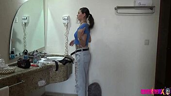 young latina miniskirt girl gets old man hotel pounding