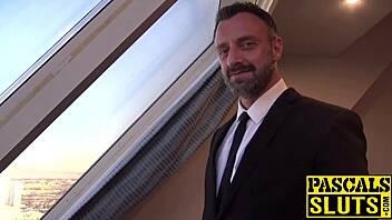 18yo sub ariell throats then anal doggystyle before swallowing jizz