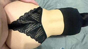 open door exposes babe's tempting ass worship view