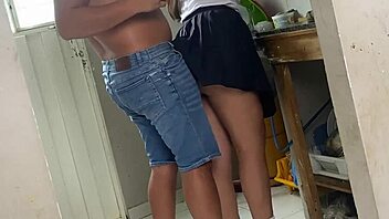 Helping in kitchen turns into bent over big ass pounding