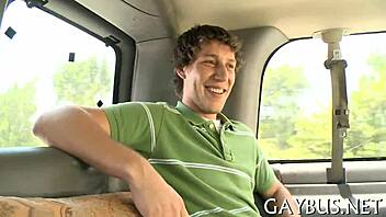 Intimate POV bareback blowjob pleasures eager gay partner