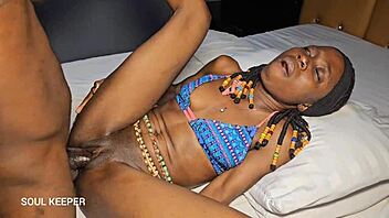 petite lagos ebony stretched wide by throbbing big black cock on toys vibrator ride