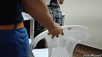 Tricked my hot schoolgirl Latina into sexy fun