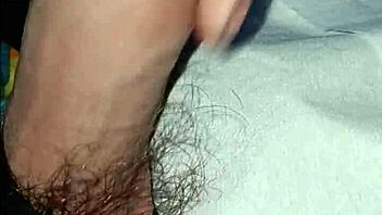 guy strokes his small cock until quick cumshot