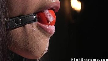 hairy pussy slave sun bound fingered hard in device bondage pain