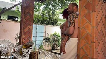 Thrilling Backstage Bikini Shoot with Flexible Latina Gymnast