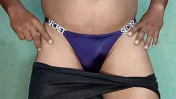 mexican babe dances teasing in purple satin victoria's secret thong