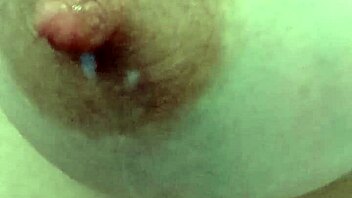 italian milf squirts hot milk from her huge hard tits