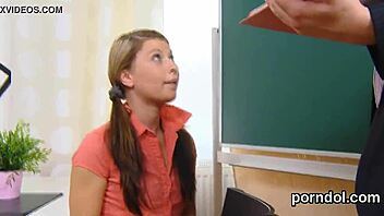 doesn't this college girl crave her older teacher's deep penetration?