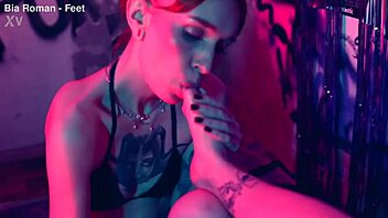 redhead femdom forces brunette slave into small feet tickling submission