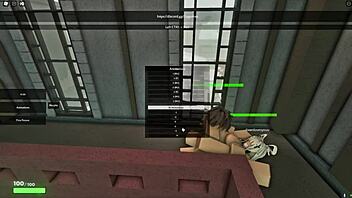 Fucking sexy mother-in-law hard in roblox mansion