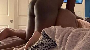 Pounding pregnant ebony bbw pussy bent over rough with monster cock till squirting orgasm!